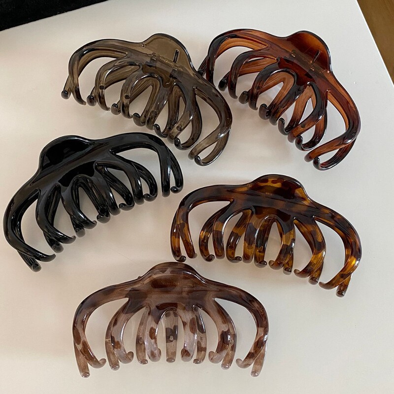 Vintage Lazy Style Oversized Hair Clip for Thick Hair, Unique Black Hairpin, Shark Clip, Ponytail Hairpin, Hair Accessory for Women