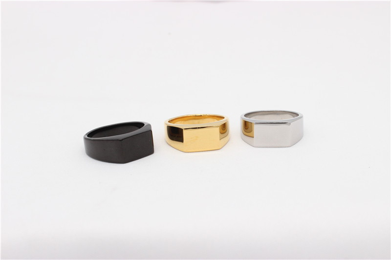13g Weight Simple Style Classic Style Geometric Titanium Steel Men's Rings