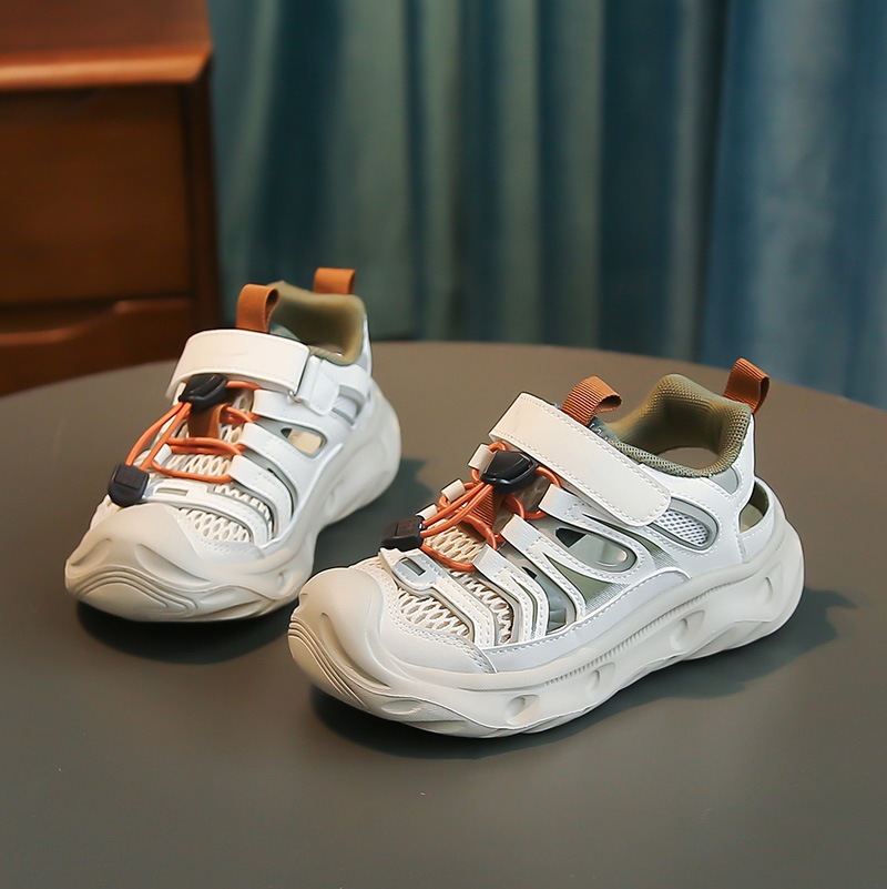 Summer New Style Children's Sandals Lightweight Breathable Boys' Closed Toe Anti-Kick Beach Shoes Girls' Sports Sandals_voghion.com