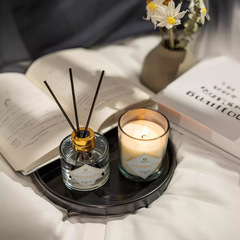 Fireless Aromatherapy Reed Diffuser Candle Set Hotel Fragrance Gift Box Reed Essential Oil Aromatherapy Handheld Gift Box Wholesale