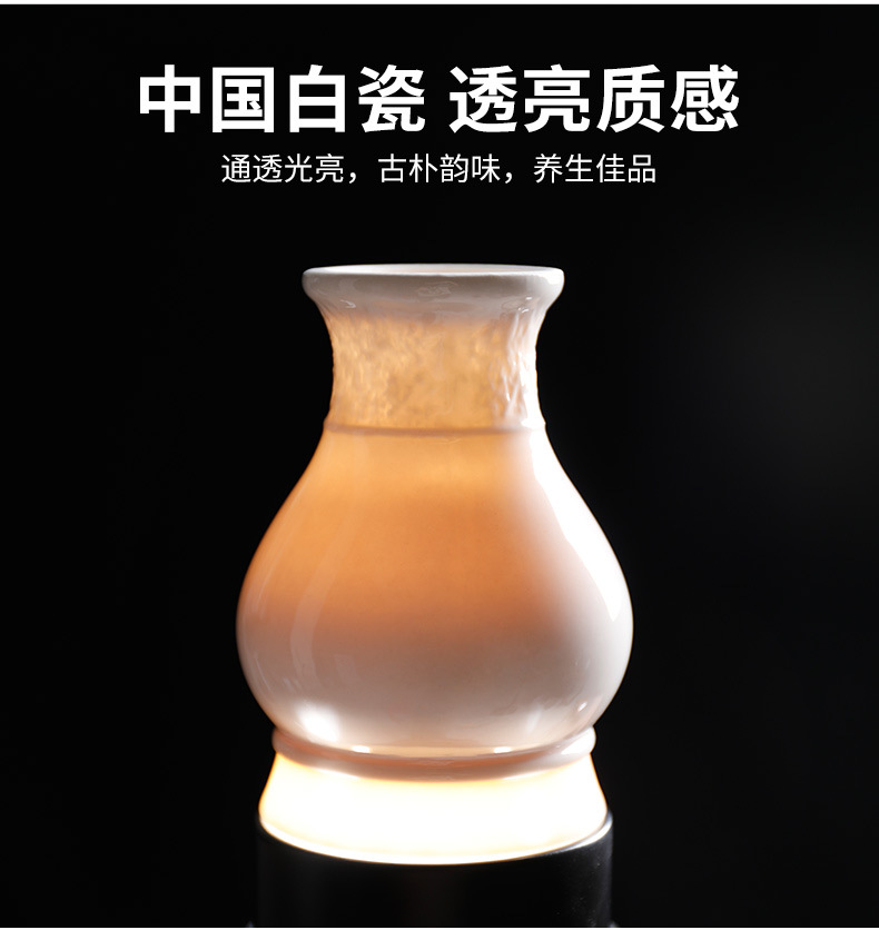 Ceramic Moxibustion Jar with Heat Shield Gua Sha Lid Home Moxa Stick Warmer Ai Tiao Ai Zhu specifications