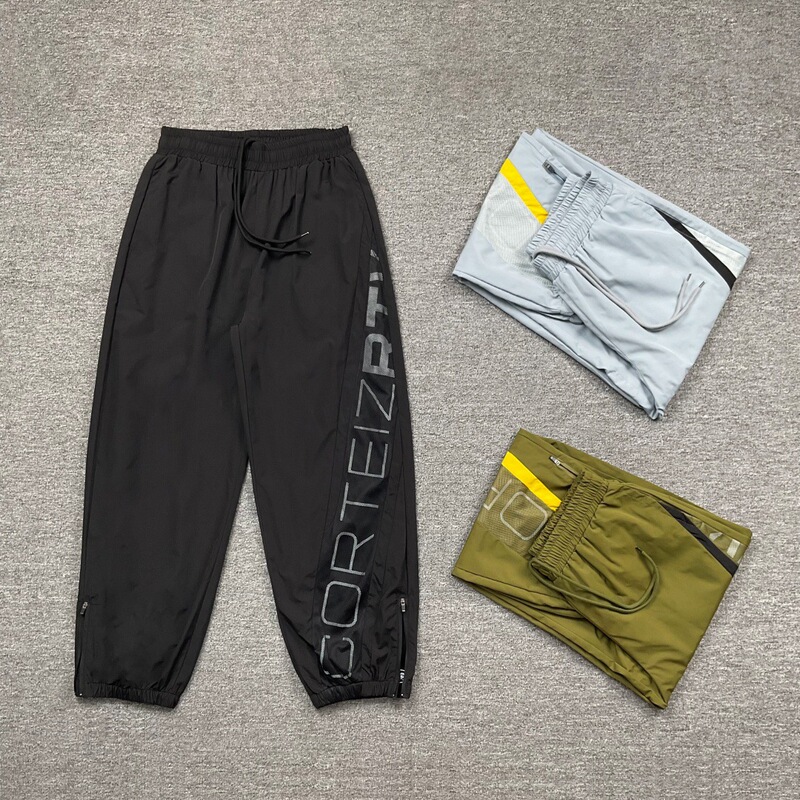 26S cross-border trendy brand RHUDE letter embroidery color-blocking unisex sports pants casual pants for autumn