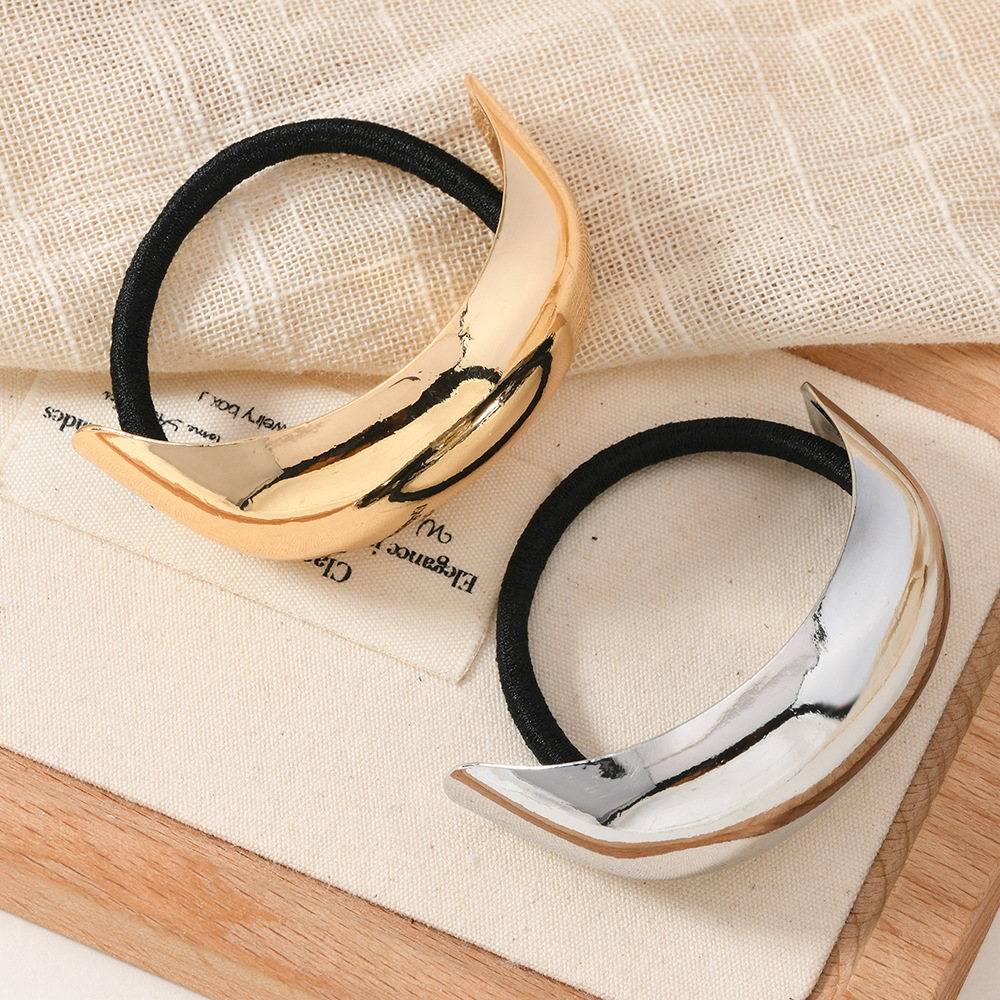 Europa y los Estados Unidos minimalistas aire frío alta elástica cuerda de pelo de aleación anillo de cabello nuevo cabello de cola de caballo correa de cabello correa de cabello al por mayor