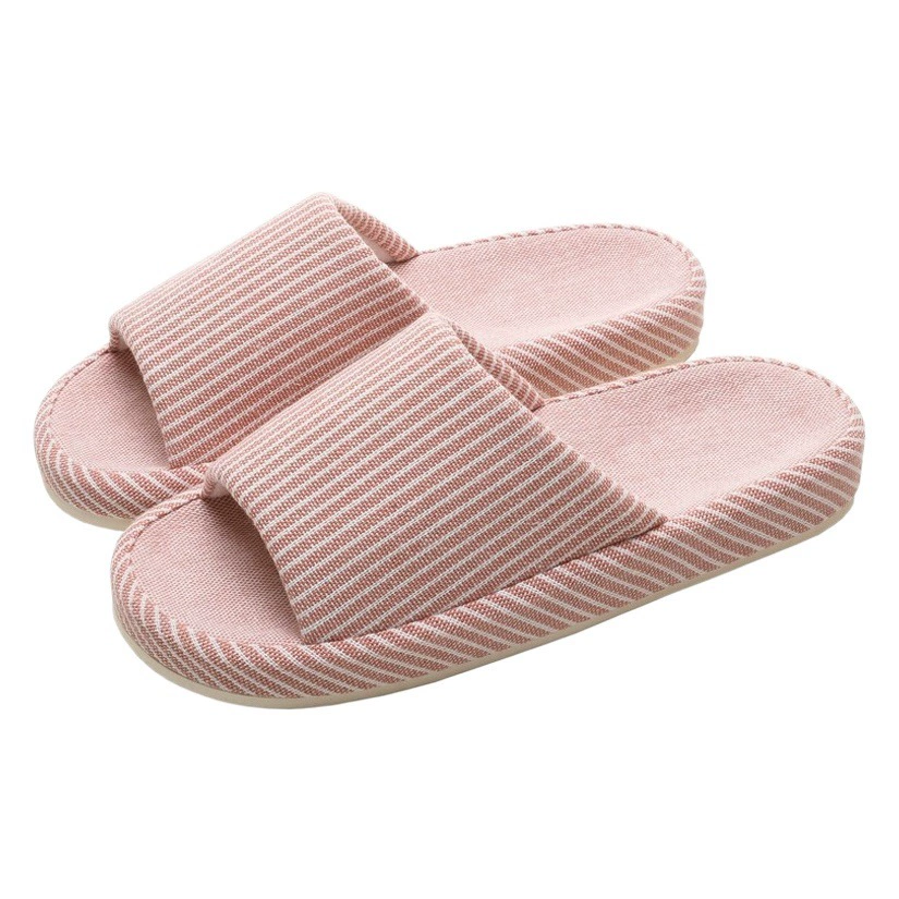 Хлопковые домашние тапочки из ткани EVA, легкие, на толстой подошве, всесезонные, женские, бесшумные, нескользящие, впитывающие пот, из хлопка и льна, для использования в помещении