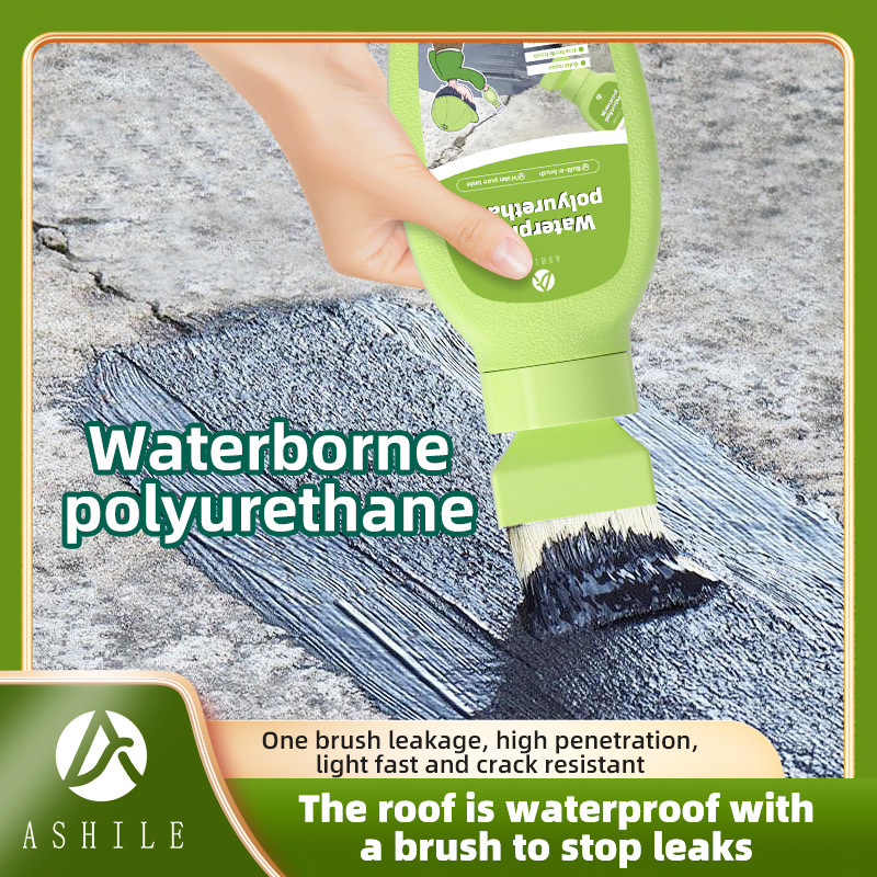 Foreign trade brush water-based polyurethane multi-color waterproof meniscus roof waterproof glue coating house leaking material wholesale Foreign trade brush water-based polyurethane multi-color waterproof meniscus roof waterproof glue coating house leaking material wholesale