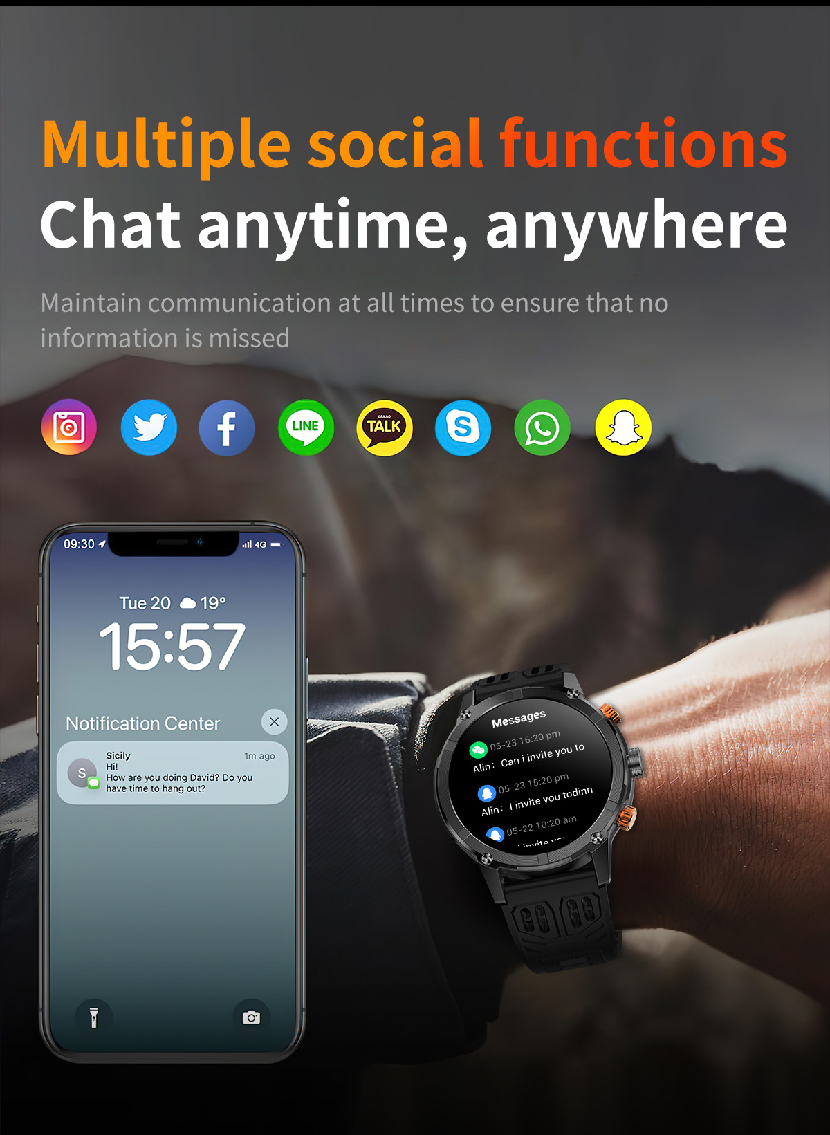 Smartwatch Für Herren Mit Bluetooth-anruf Und Herzfrequenzmesser_voghion.com