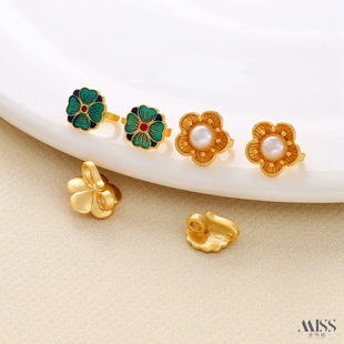 18K����ɫ�����������朿��h�۵�������diy�ִ���β�B�ӿ����