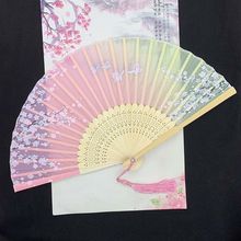 扇子批发 折扇风舞蹈女扇夏季折叠扇日式小复古布古典古风汉服