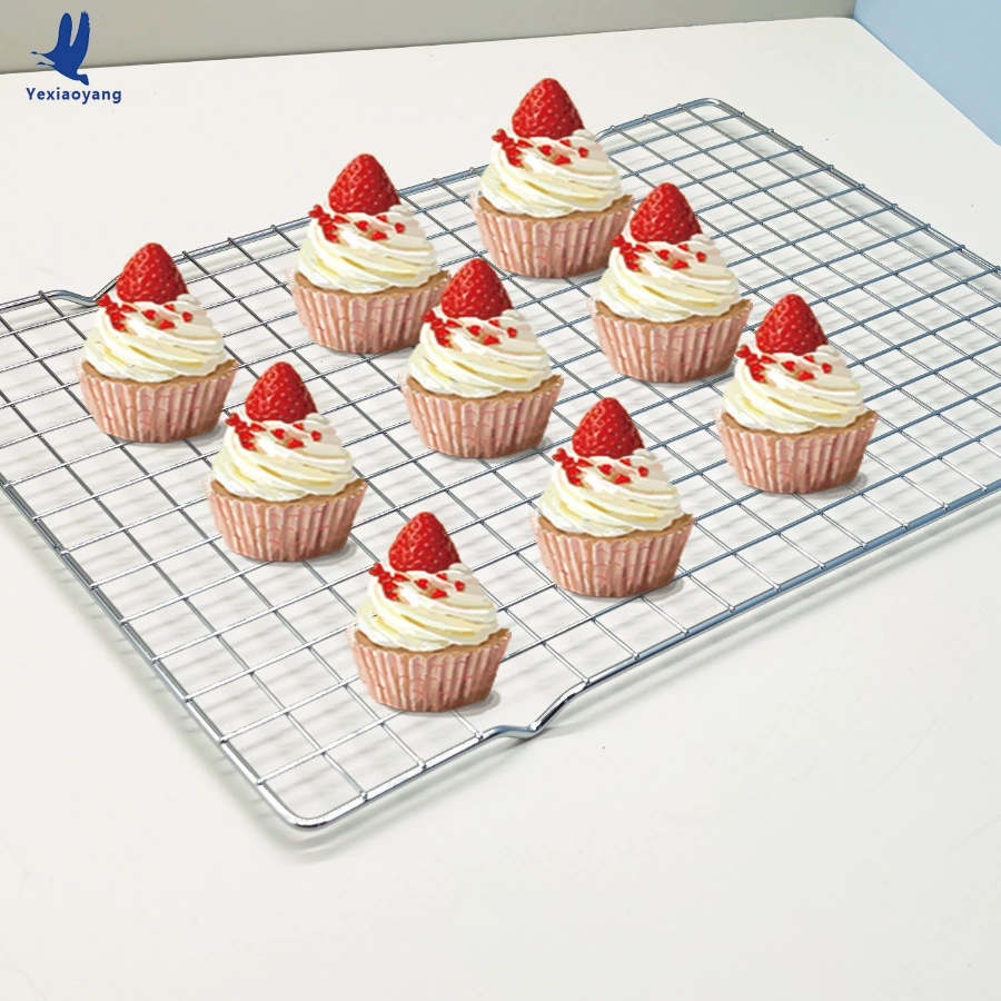A complete collection of cross-border baking supplies cake mold chiffon cooling rack silver drying rectangular BBQ baking net