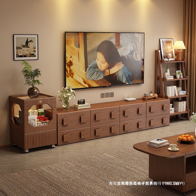 Solid Wood Tv Cabinet, Antique Style Carmen Cabinet, Floor-Standing Retro Cupboard, Living Room Home Tv Cabinet, Module Combination Cabinet