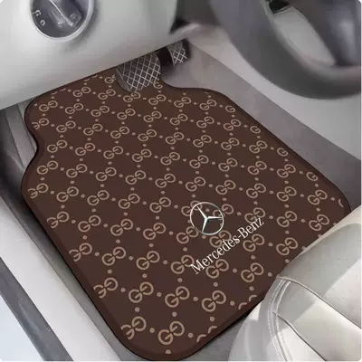Avtomobil döşəmə paspasları – Mat, Single-Piece Diatomaceous Earth Foot - mercedes-benz-logo-car-floor-mats-brown-5050cm-upgraded-version-of-diatom-mud-in-the-back-row