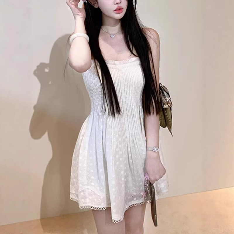 Pure White Floral Jacquard Strapless Dress/Mid-Sleeve Shirt Jacket Sleeveless Pure Desire Camisole Dress Summer Short Dress Pure White Floral Jacquard Strapless Dress/Mid-Sleeve Shirt Jacket Sleeveless Pure Desire Camisole Dress Summer Short Dress