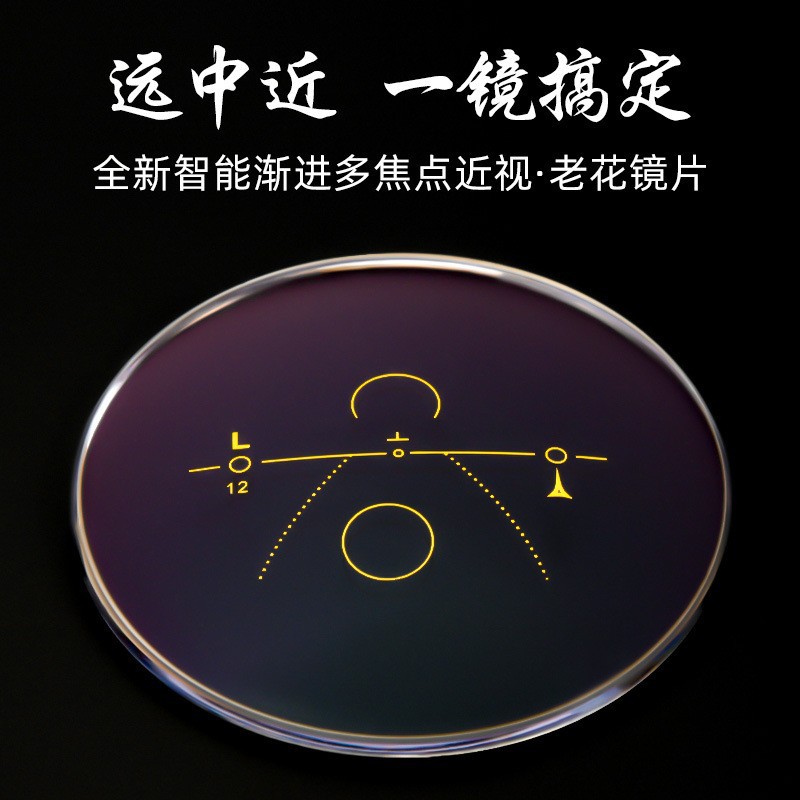1.67非球面防藍光內漸進鏡片配鏡近視鏡片1.56防藍光鏡片1.61