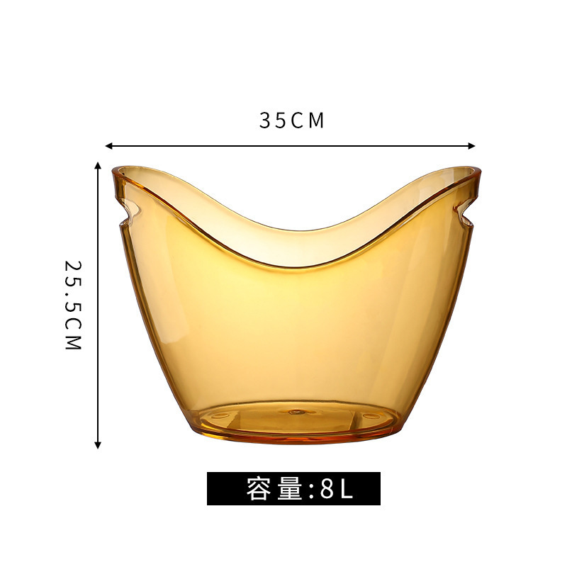 Barril de hielo acrílico de alto valor comercial barril de champán barril de plástico casero ktv barril de hielo pequeño barril de hielo