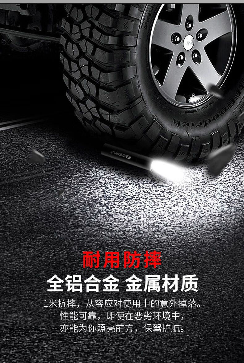 Shenyu Mini Flashlight, High-Brightness, Long-Range, Outdoor, Household, Portable, Student, Elderly, Lighting Lamp, Rechargeable Led