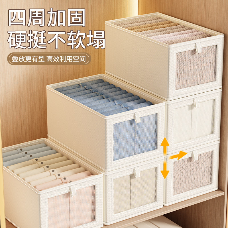 牛津布开窗卧室衣物带盖收纳盒家用衣服防尘收纳箱大号阳台整理箱|undefined