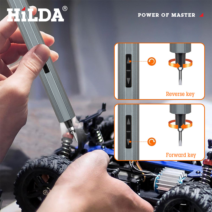 Hilda destornillador eléctrico recargable doméstico pequeño conjunto de tornillo multifuncional 48 en uno