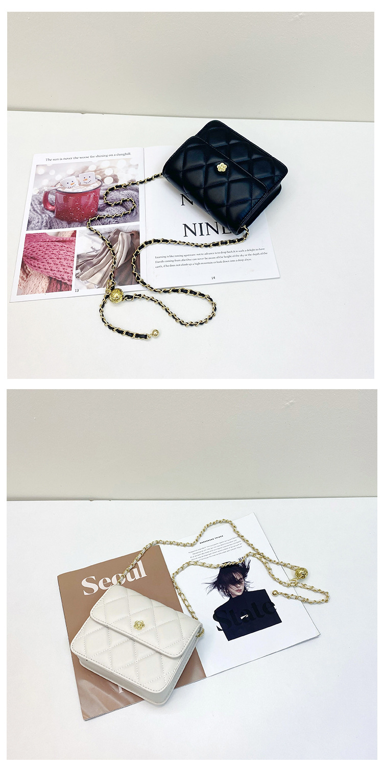 Wholesale Accessories Solid Color Rhombus Chain Messenger Bag Nihaojewelry display picture 6