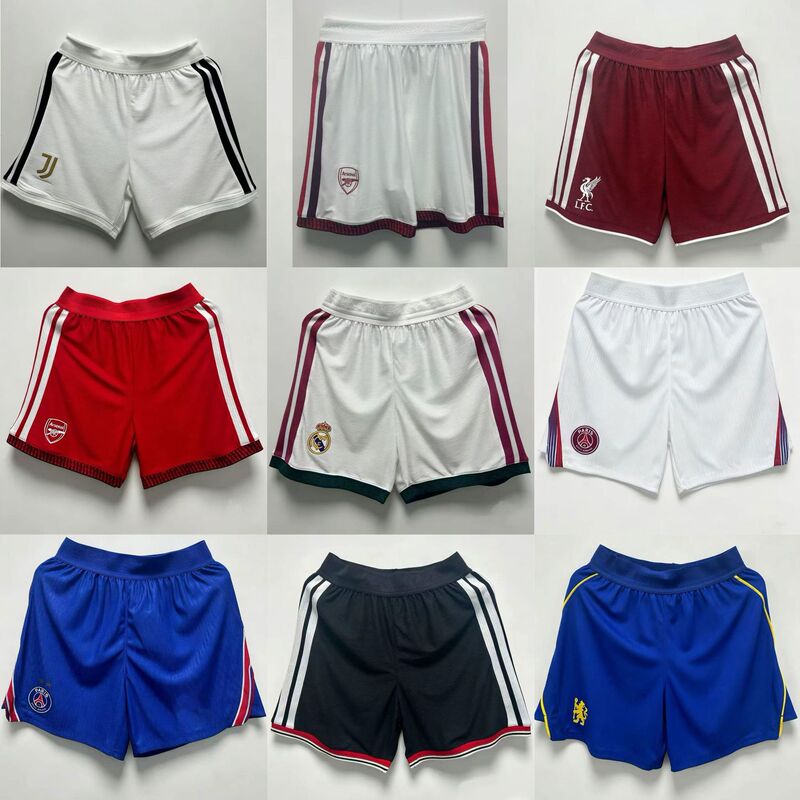 2627 new club football shorts, Real Madrid, Liverpool, Arsenal, Paris, same style as player version, unisex 2627 new club football shorts, Real Madrid, Liverpool, Arsenal, Paris, same style as player version, unisex