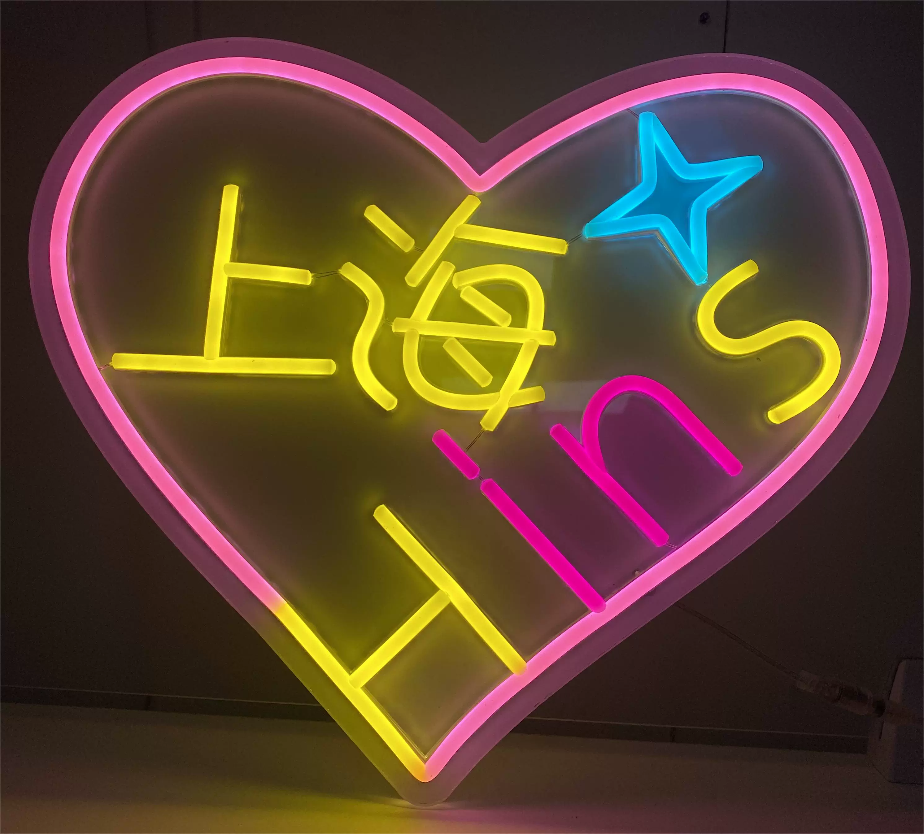 Neon light hand-held fan sign for celebrity concert fans' support light sign ins glowing birthday LED sign