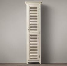 美国RH原单法式乡村复古实木卫浴柜美式简约实木边柜北欧现代橱柜