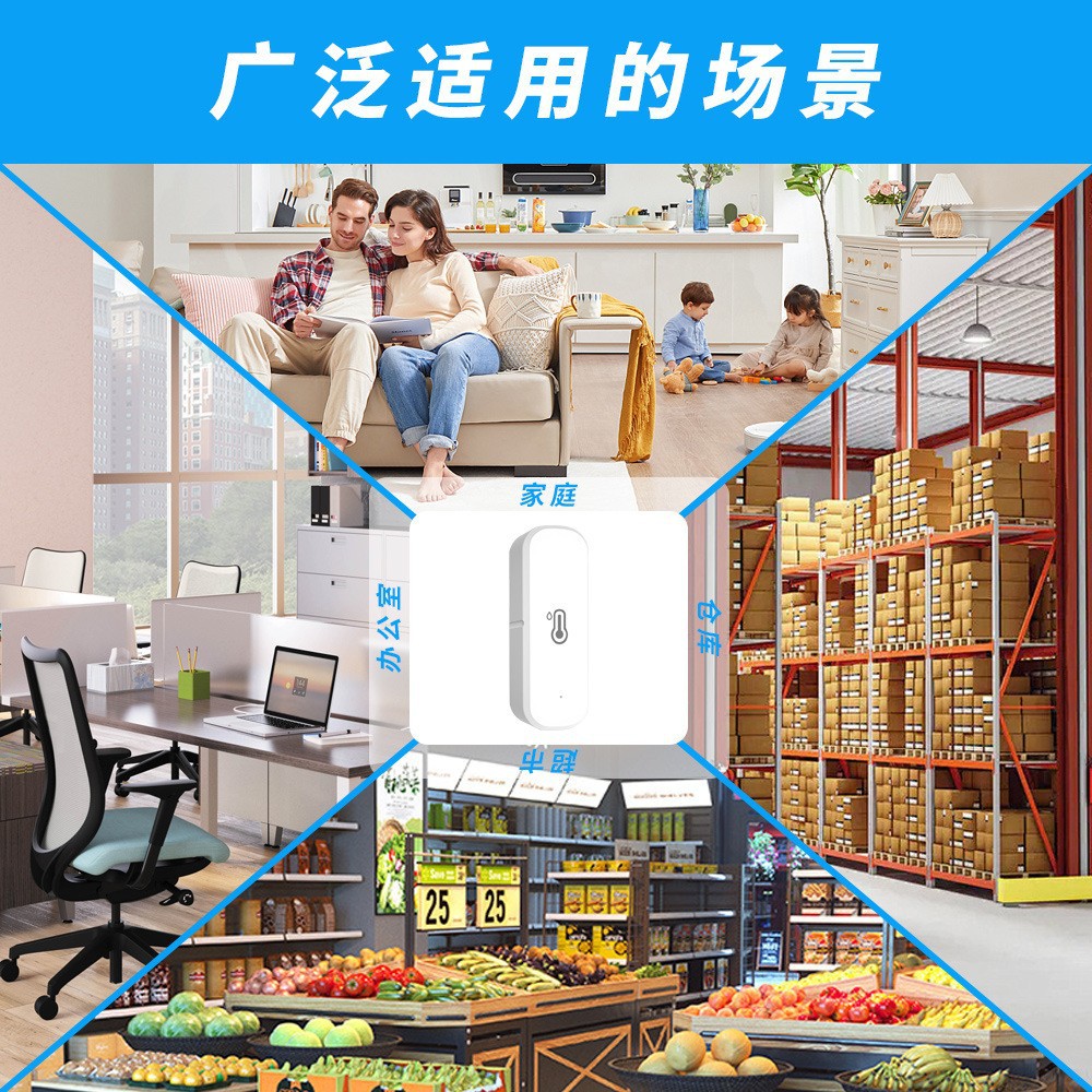 Tuya graffiti WiFi inteligente/ZigBee interruptor de encendido y apagado de temperatura y humedad puerta sensor magnético enchufe interruptor de escena