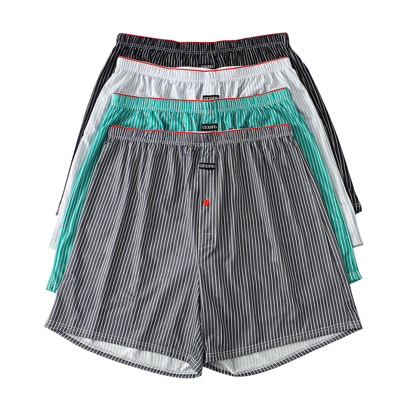 Pantalones interiores de hombre de ángulo plano de alto grado de hielo de seda de alto grado de los pantalones de cuatro cuadrados de hombre procesamiento de pantalones cortos deportivos personalizados