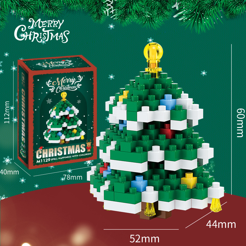 Juguetes de construcción de bloques de Navidad para niños ensamblaje puzzle Santa Claus muñeco de nieve decoraciones festivas regalos al por mayor image 8