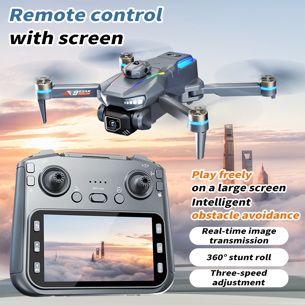 Cross-Border Ae19 Screen-Controlled Drone Optical Flow Positioning Obstacle Avoidance Remote Control Aircraft Kidsren's Outdoor Toy Quadcopter