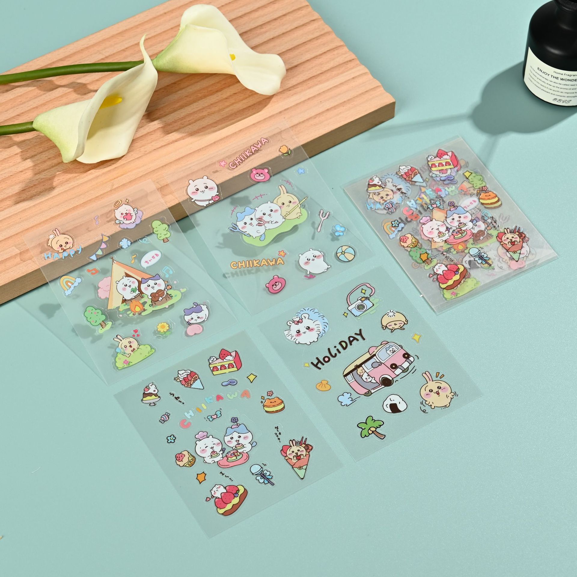 만화 스티커 DIY 손 계정 사진 앨범 장식 스티커 귀여운 창조적 인 Giika 와우 스티커 투명 바닥 도매