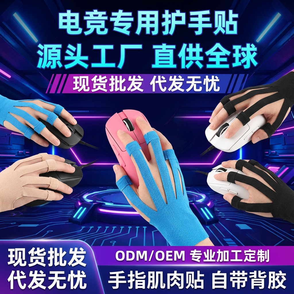 Cross-Border E-Sports Mouse Finger Muscle Patch Wrist Fixed Support Pressure-Relieving Elastic Inner-Effect Patch Sports Fixed Bandage