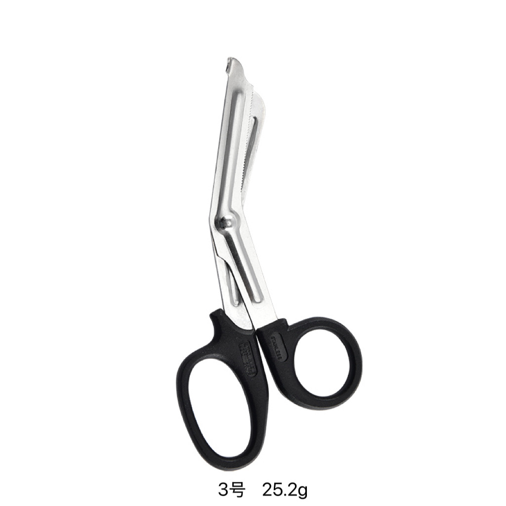 Tijeras de gaza de acero inoxidable portátiles al aire libre tijeras de vendaje de codo casero accesorios de bolsa de emergencia tijeras al por mayor