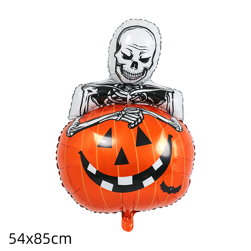 クロスボーダー新しいハロウィンバルーン装飾ゴーストフェスティバルアルミフィルムバルーンゴーストカボチャハロウィンテーマ漫画バルーン|undefined