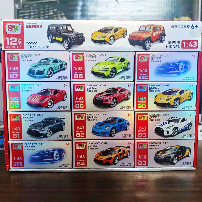 1:43 alloy car racing cartoon boy alloy car model doll machine gift toy simulation car model ornaments