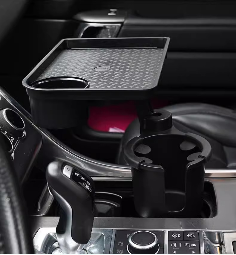 Car Tray, Water Cup Holder, Dinner Plate Storage Rack, Car Co-Pilot Beverage Small Table, Rear Snack Mobile Phone Holder