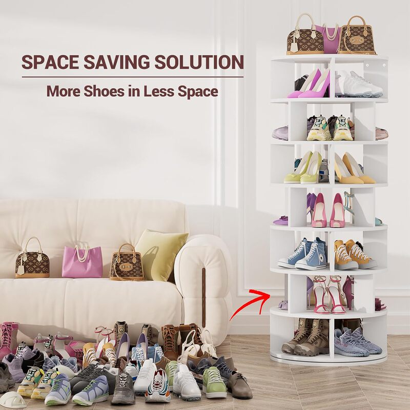 Cross-Border 360-Degree Rotating Shoe Rack for Indoor Entrance, Multi-Layer Shoe Storage and Organization Rack, Floor-Standing Simple Rack Cross-Border 360-Degree Rotating Shoe Rack for Indoor Entrance, Multi-Layer Shoe Storage and Organization Rack, Floor-Standing Simple Rack