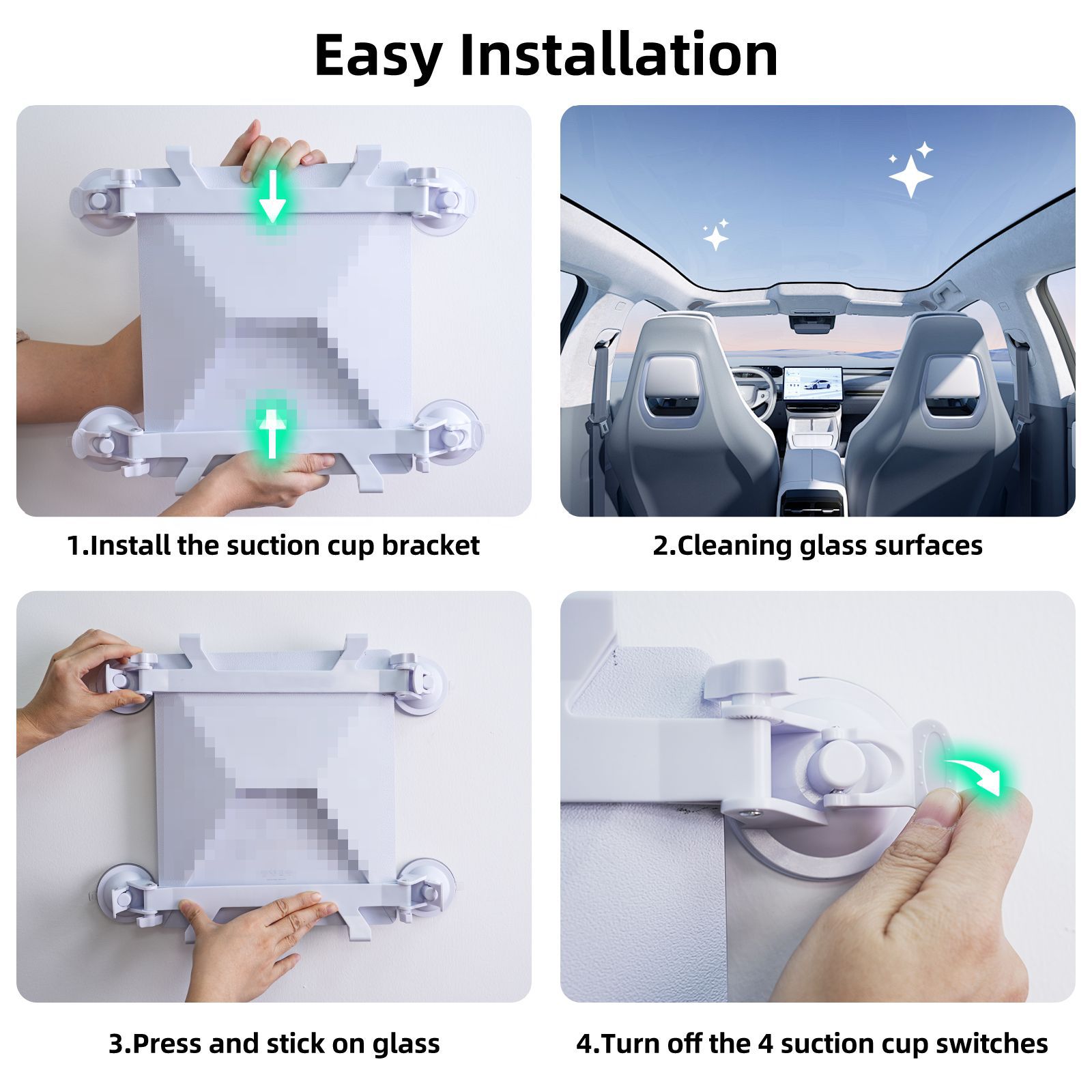 For Mini Devices, Car Suction Cup Mount, Star Mini Car Roof, Sunroof, Front Window, Rear Window Glass Suction Cup Mount