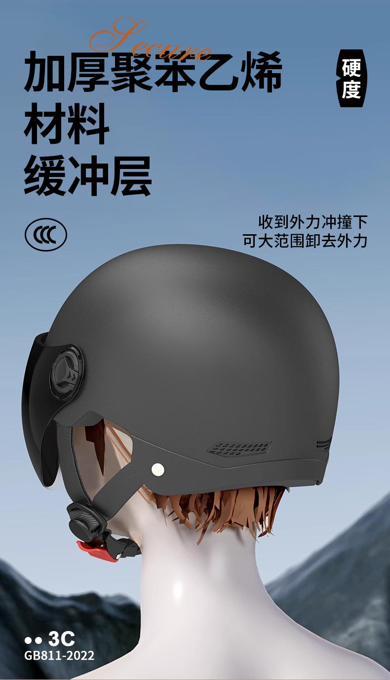 Electric Vehicle Helmet 3C Certified - Summer, All Seasons