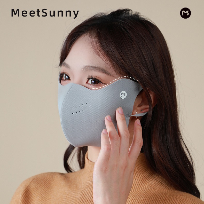Máscara protectora para los ojos MEETSUNNY, máscara facial gruesa a prueba de viento y polvo, máscara adelgazante, máscara lavable