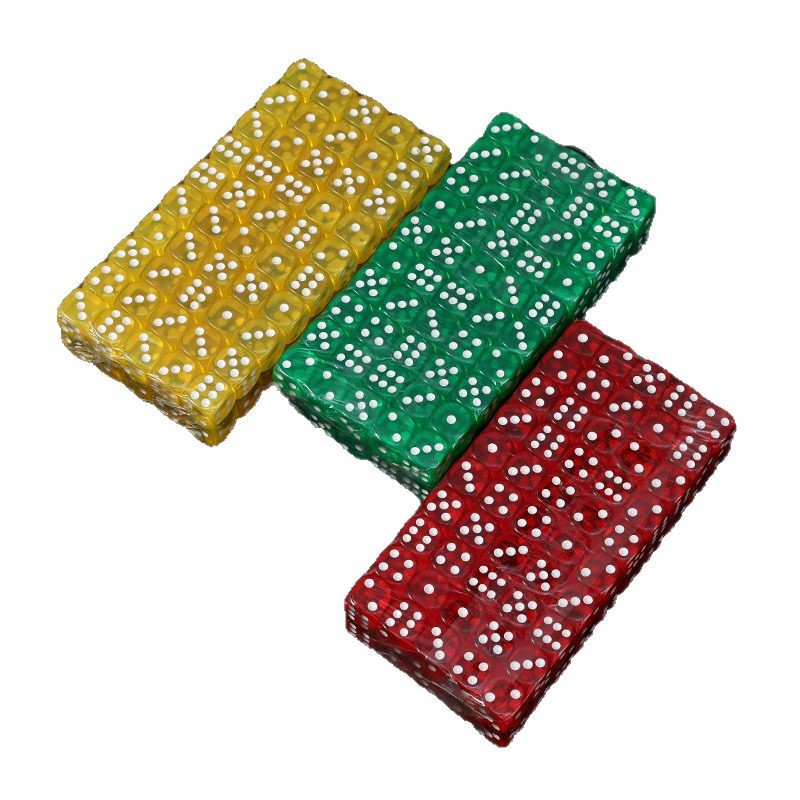 En Stock N ° 16 dados de cristal color dados transparentes puntos dados Comercio exterior transfronterizo Ktv bar