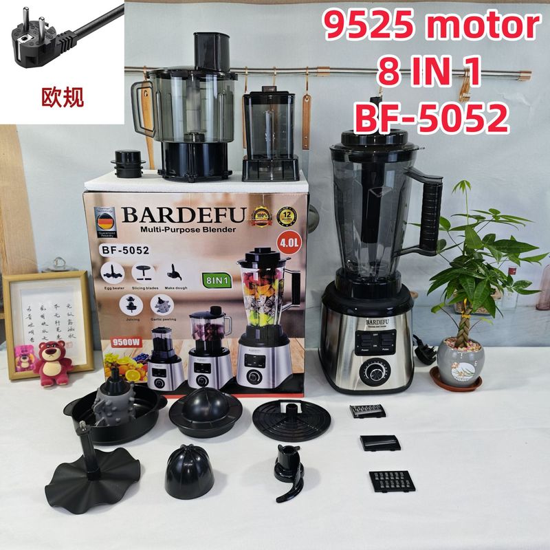 跨境 4L8in1blender北美家用大容量金属不锈钢榨汁机绞肉机破壁机|undefined