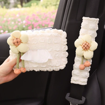 Cute and Simple Hanging Car: Car tissue box/set - rice-krispie-puff-tissue-box-shoulder-pads
