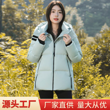 2023新款韩版加厚羽绒服女宽松时尚港风冬季保暖外套女装厂家直销