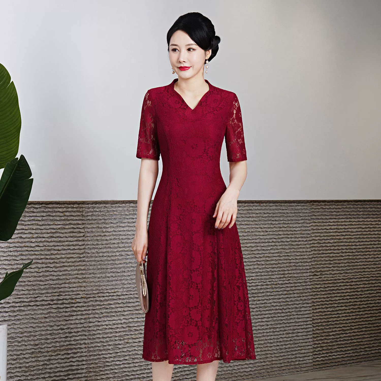 Поколение волос кружева платье Шэньчжэнь плюс размер высокого класса свадебное платье талии похудения мать-в-законе оптом