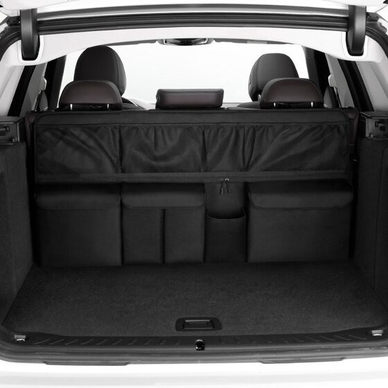 Car trunk storage bag chair back storage hanging bag rear multi-function storage net bag car storage large capacity
