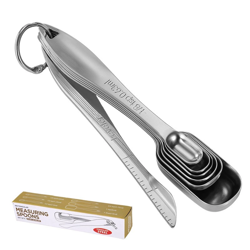 Measuring spoon stainless steel, coffee set, 7 pieces