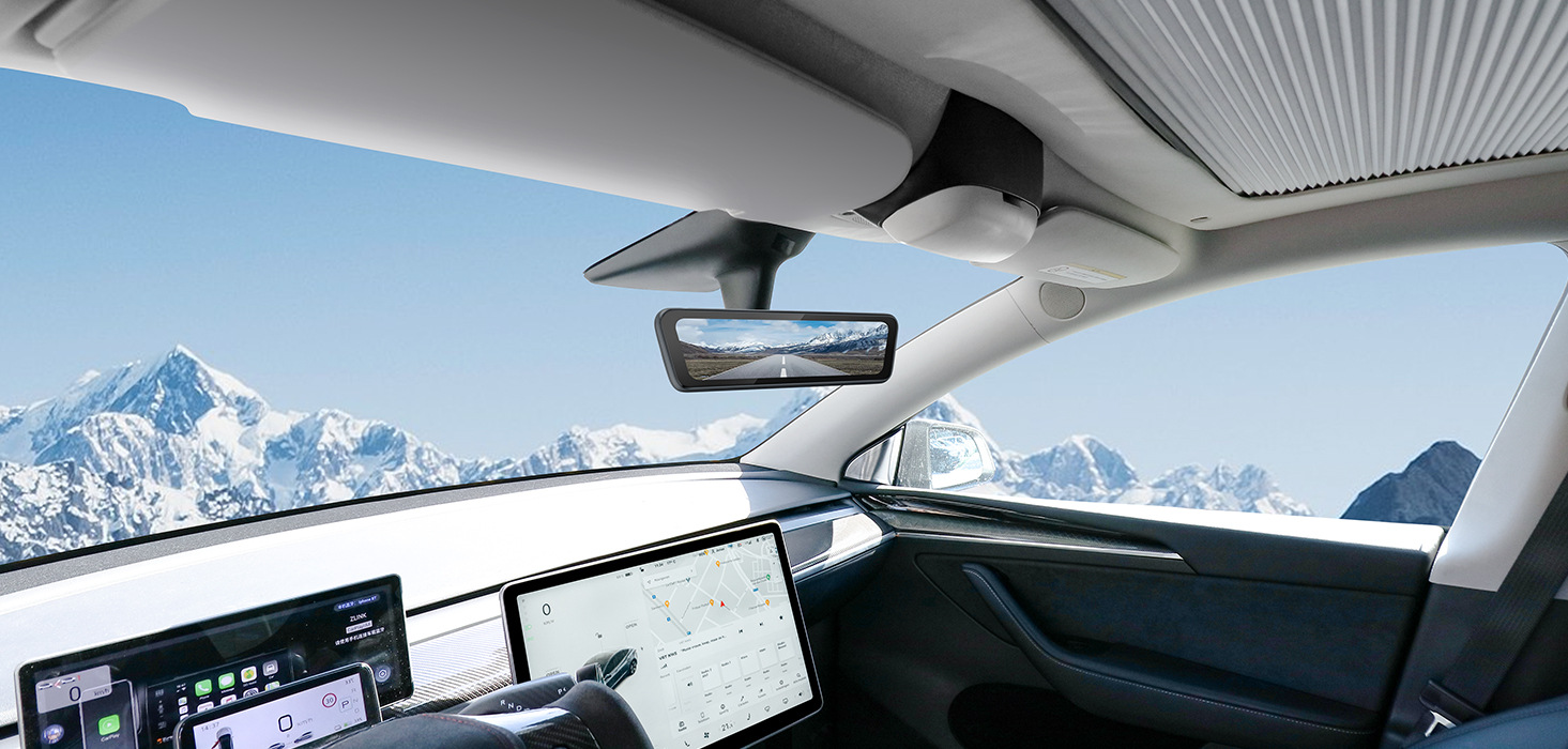 Suitable for Tesla Model 3 Interior Rearview Mirror Model Y Front and Rear Dual-Stream Streaming Media Rearview Mirror S82