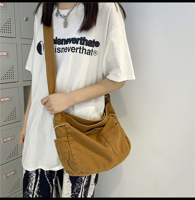 new casual Korean college students class solid color messenger bag wholesalepicture36