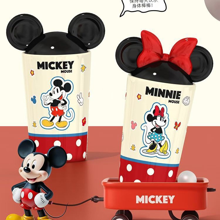 Personalidad creativa Mickey Bow Casual Taza Personalidad de alto valor facial taza de paja de cerámica encantadora taza de agua bebida taza de dibujos animados