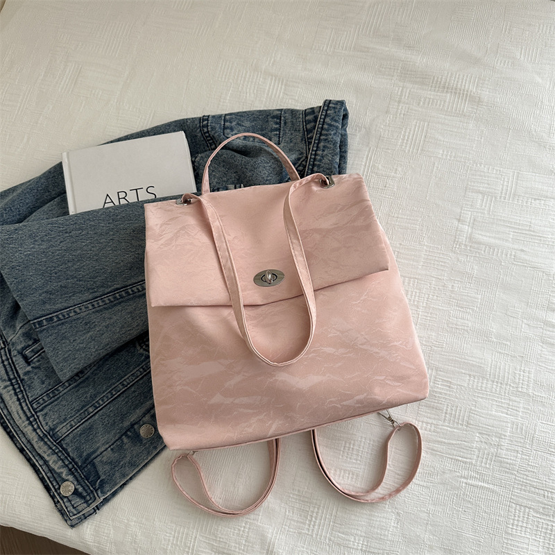 Mochila texturizada, mochila de mujer, mochila de mujer 2024 nueva moda, mochila de color sólido, mochila de viaje corto para estudiantes universitarios